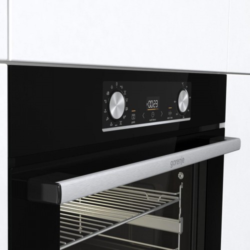 Встраиваемая электрическая духовка GORENJE 59.5x59.5x56.4 см, 77 л, с функцией приготовления на пару, черная