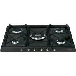 Варочная панель SMEG SR775AO, газовая, 5 горелок, 70 см, антрацит, латунная фурнитура