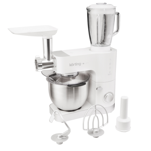 Кухонная машина Korting KKM 0105 Polar - 1200 Вт, 5.5 л, 7 насадок для идеальной готовки