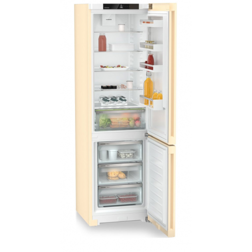 Холодильник LIEBHERR Pure с технологией EasyFresh, NoFrost, 3 контейнера, 201,5 см, A класс, бежевый цвет