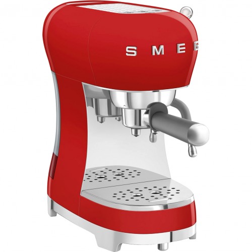 Ручная кофемашина Smeg в стиле 50-х, красная, с регулируемой температурой и давлением 15 бар