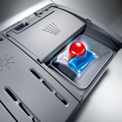 Отдельностоящая посудомоечная машина Bosch, 45 см, 10 комплектов, 10 программ, электронное управление, дисплей, отсрочка старта, уровень шума 46 дБ, энергоэффективность А+, цвет серебряный