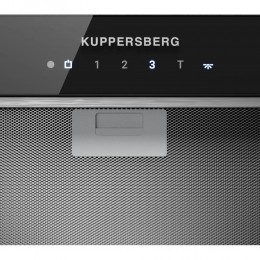 Встраиваемая вытяжка Kuppersberg BIM 600 Black, 52 см, 650 м³/ч (рециркуляция), 1300 м³/ч (отвод), сенсорное управление, таймер, турборежим, угольный фильтр KF-ES, 46 дБ, черный.