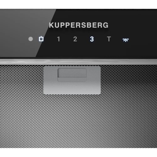 Встраиваемая вытяжка Kuppersberg 52 см – мощность 650 м³/ч, сенсорное управление, турборежим, уровень шума 46 дБ