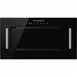 Встраиваемая вытяжка Kuppersberg BIM 600 Black, 52 см, 650 м³/ч (рециркуляция), 1300 м³/ч (отвод), сенсорное управление, таймер, турборежим, угольный фильтр KF-ES, 46 дБ, черный.