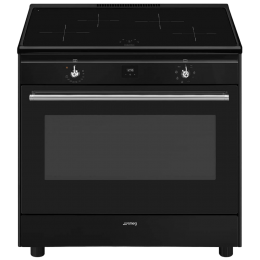 Варочный центр Smeg CX91IMBL, индукционная панель, 4 зоны нагрева, духовой шкаф 115 л, класс А.