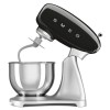 Планетарный миксер SMEG 800 Вт, 4.8 л, 10 скоростей, черный - стиль 50-х годов