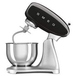 Планетарный миксер SMEG SMF04BLEU, 800 Вт, 4.8 л, 10 скоростей, черный