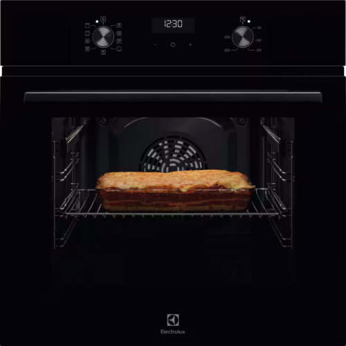 Встраиваемый духовой шкаф ELECTROLUX с конвекцией, 65 л, 8 режимов, очистка каталитическая, черный цвет