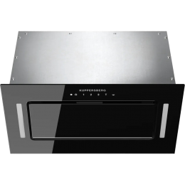 Встраиваемая вытяжка Kuppersberg BIM 600 Black, 52 см, 650 м³/ч (рециркуляция), 1300 м³/ч (отвод), сенсорное управление, таймер, турборежим, угольный фильтр KF-ES, 46 дБ, черный.