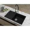 RIVELATO Смеситель для кухни ALMARA U-обр., однорычажный, выдвижной излив с аэратором, возможность подключения фильтра питьевой воды, керамический картридж D-35мм, функция струя/душ, материал: нержавеющая сталь, цвет: нержавеющая сталь