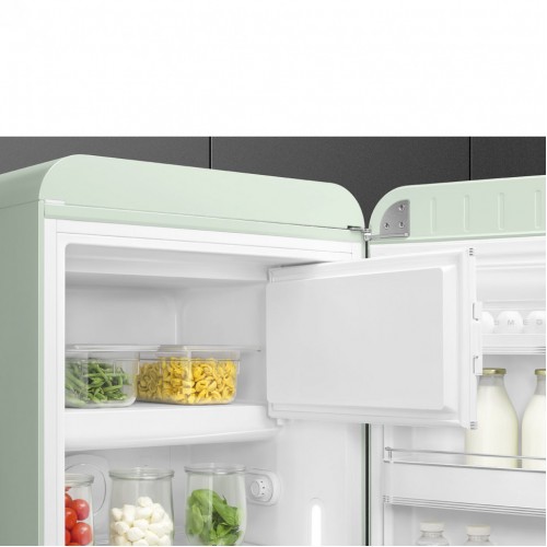 Холодильник SMEG 50-х годов, однокамерный, 270 л, с инверторным компрессором, пастельный зеленый