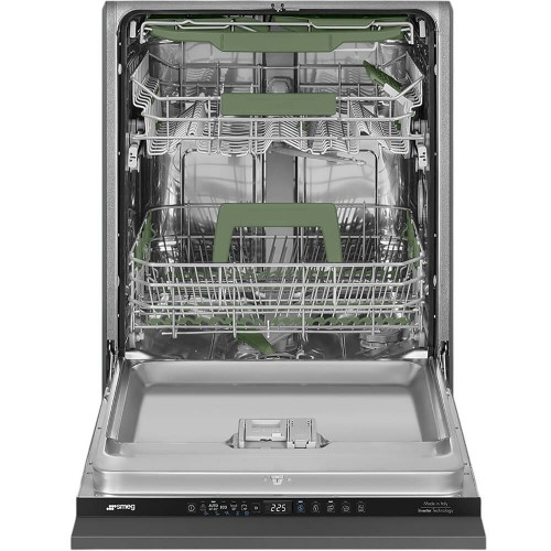 Посудомоечная машина Smeg 60 см встраиваемая, 13 комплектов, 11 программ, сенсорное управление, ActiveLight, Dry Assist, автоматическое открывание дверцы, 3 корзины, AquaStop, класс энергоэффективности С