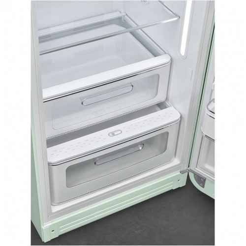 Холодильник SMEG 50-х годов, однокамерный, 270 л, с инверторным компрессором, пастельный зеленый
