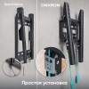 Кронштейн ONKRON для ТВ 17-43 (макс. 200x200) - Наклон 0º, Поворот 0º, От стены 30мм, до 30кг, Черный