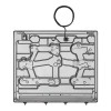 Встраиваемая газовая панель SMEG Coloniale 60 см с 4 конфорками, газ-контролем и электроподжигом в антраците с латунной фурнитурой