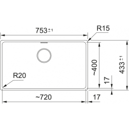 Мойка MRG 110-72, 125.0741.509, Fragranite, грифельный серый, под столешницу