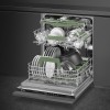 Посудомоечная машина Smeg 60 см встраиваемая, 13 комплектов, 11 программ, сенсорное управление, ActiveLight, Dry Assist, автоматическое открывание дверцы, 3 корзины, AquaStop, класс энергоэффективности С