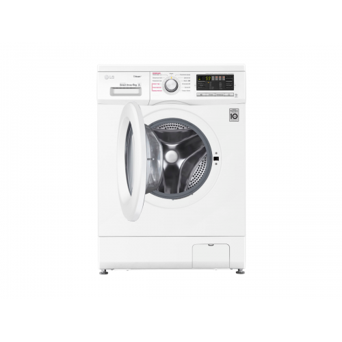Стиральная машина LG/ Стиральная машина LG, отдельностоящая, ВхШхГ 850х600х360 мм, загрузка 4 кг, 1000 об/мин, LED дисплей, инверторный мотор с прямым приводом, пар, отсрочка старта, энергоэффективность А, цвет белый