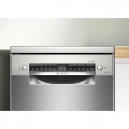 Отдельностоящая посудомоечная машина Bosch, 45 см, 10 комплектов, 10 программ, электронное управление, дисплей, отсрочка старта, уровень шума 46 дБ, энергоэффективность А+, цвет серебряный