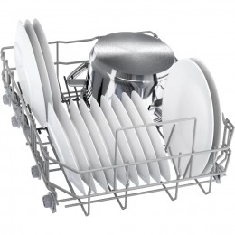Посудомоечная машина Bosch SPV4HMX10E, 10 комплектов, 6 программ, 44.8x55x81.5 см, нержавеющая сталь, сушка с теплообменником, индикация на полу.