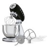 Планетарный миксер SMEG 800 Вт, 4.8 л, 10 скоростей, черный - стиль 50-х годов