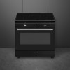 Варочный центр Smeg Classica Concerto 90х60 см - индукционная варочная поверхность и электрическая духовка с 4 зонами нагрева, 115 л, галогеновая подсветка, электромеханический контроль температуры.