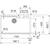 Мойка Franke 114.0741.506/ Best, Мойка Franke UBG 610-72 3,5" грифельный-серый