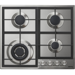 Варочная панель Korting hg 665 ctx, газовая, 60x51 см, электроподжиг, газ-контроль, чугунные решетки, WOK.