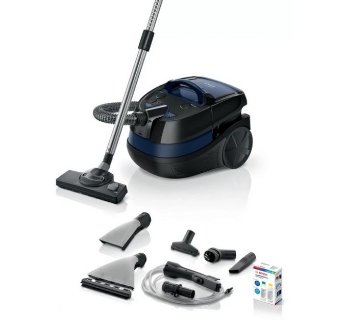 Пылесос Bosch BWD41700 черный/синий
